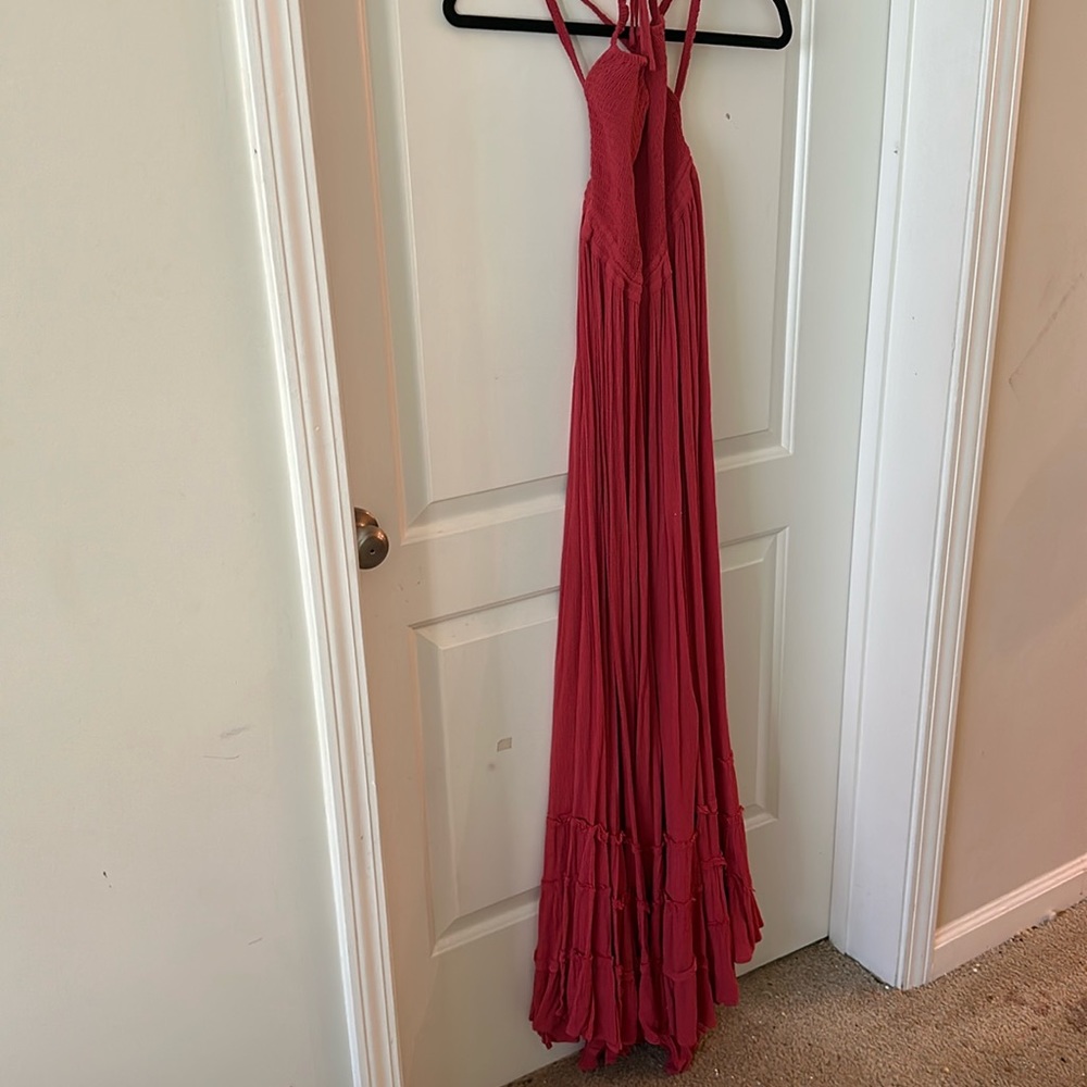FREE PEOPLE EXTRATROPICAL MAXI DRESS RED